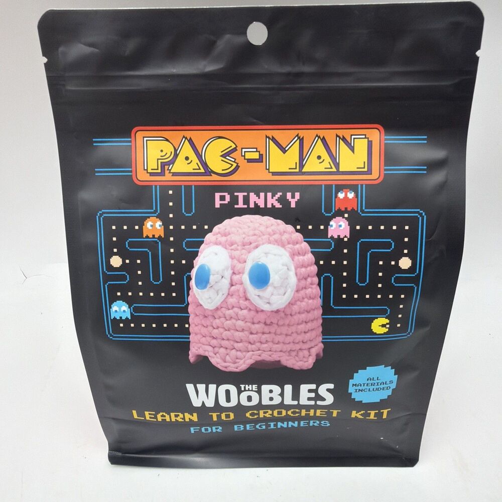 NEW The Woobles Pac-Man Pinky Crochet Kit For Beginners